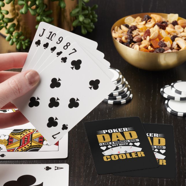 Funny poker Dad word art  Playing Cards (In Situ)