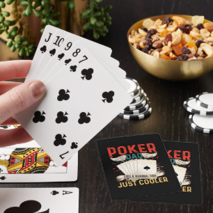 Funny Poker Dad word art Playing Cards