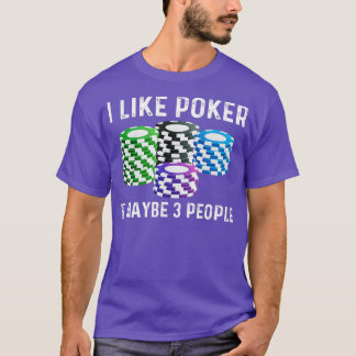 Funny Poker Designs For Men Women Casino Card Game T-Shirt