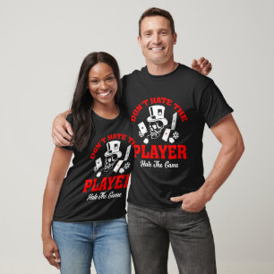 Funny poker hater gambling Casino word art T-Shirt