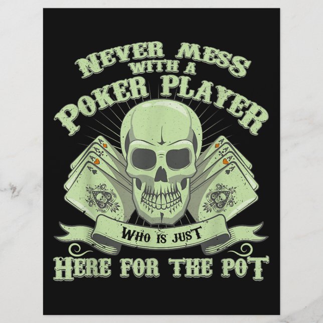 Funny Poker | Never Mess With A Poker Player Flyer (Front)