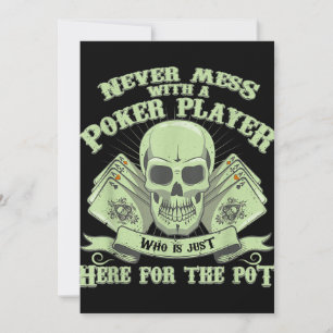 Funny Poker   Never Mess With A Poker Player Holiday Card