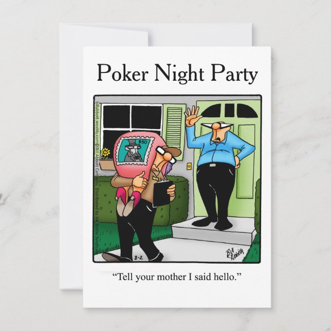 Funny Poker Night Party Invitations (Front)
