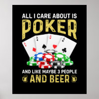 Funny poker people beer word art
