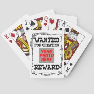 Funny Poker Player Gag Gift Idea, Wanted Poster Playing Cards