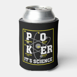Funny poker Science gambling word art  Can Cooler