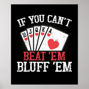 Funny poker word art Gambling Casino Poster