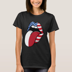 Funny Poland USA Tee American Born Polish Roots