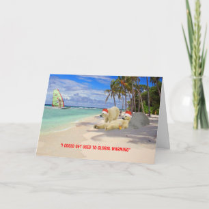 Funny Polar Bear Christmas Holiday Card