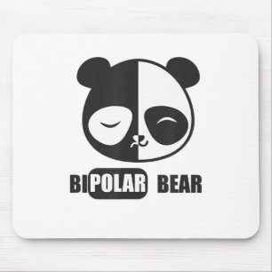 Funny Polar Bear Painting For Animal Lover Mouse Pad