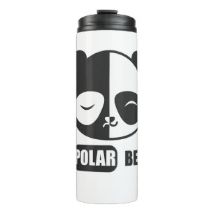 Funny Polar Bear Painting For Animal Lover Thermal Tumbler