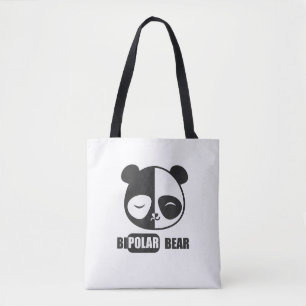 Funny Polar Bear Painting For Animal Lover Tote Bag