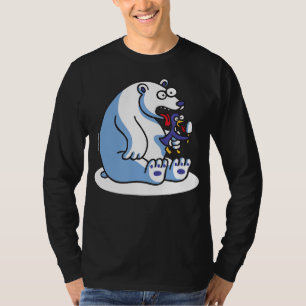 Funny Polar Bear Penguin Ice Cream Animal Lover T-Shirt