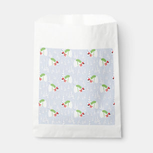 funny polar bear santa favour bag