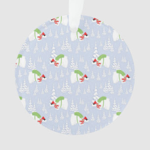 funny polar bear santa ornament