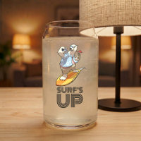 Funny Polar Bear Surfer Surf's Up Animal Cartoon