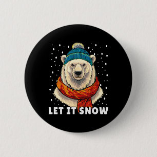 Funny Polar Bear Tee Winter Christmas Ice Bear Let 6 Cm Round Badge