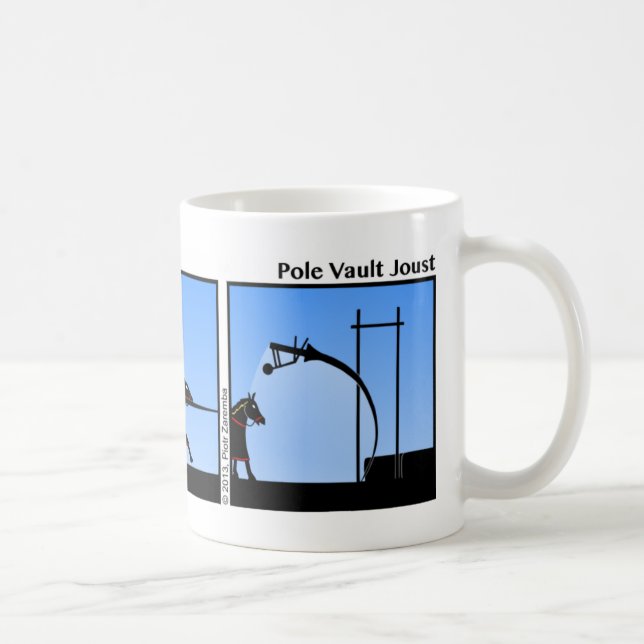 Funny Pole Vault Joust Stickman Mug - 100 (Right)