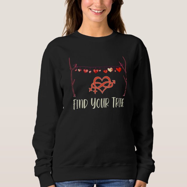 Funny Poliamory Throuple Polyamorous Sweatshirt (Front)