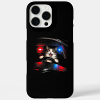 Funny Police Cat Driving Car Vintage Cat Meme