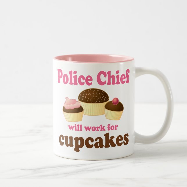 Funny Police Chief Two-Tone Coffee Mug (Right)