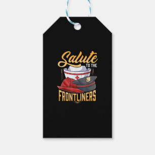 Funny Police Firefighter Frontliner Nurse Gifts Gift Tags