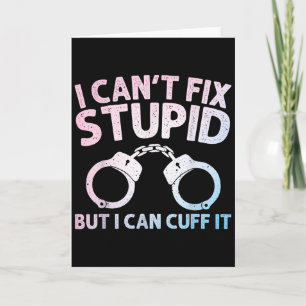 Funny Police Officer Art For Men Women Policeman C Card