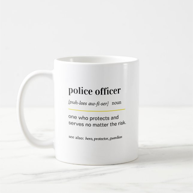 Funny police officer Gift Coffee Mug (Left)