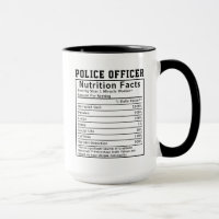 Funny Police Officer Nutrition Facts Deputy Gift