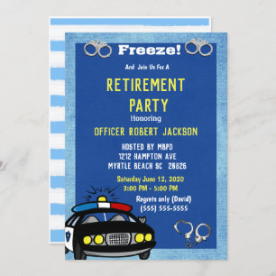 Funny Police Officer Retirement Invitation