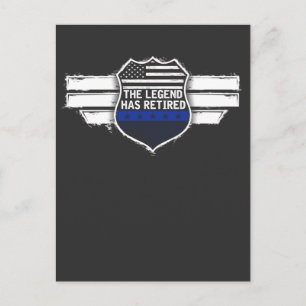 Funny Police Officer Retirement Legend Has Retired Postcard