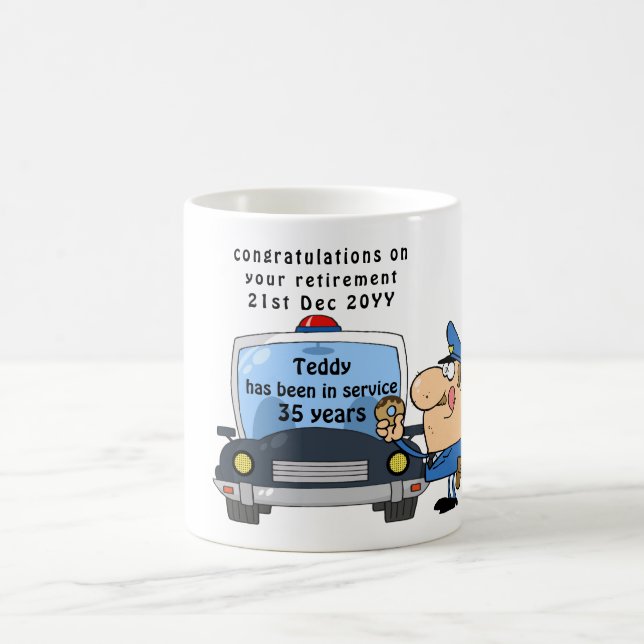 Funny Police Officers Retirement Mug Personalised (Center)
