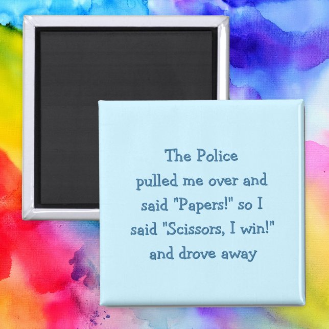 Funny Police Rock Paper Scissors Fridge Magnet (Funny Police Rock Paper Scissors Fridge Magnet)