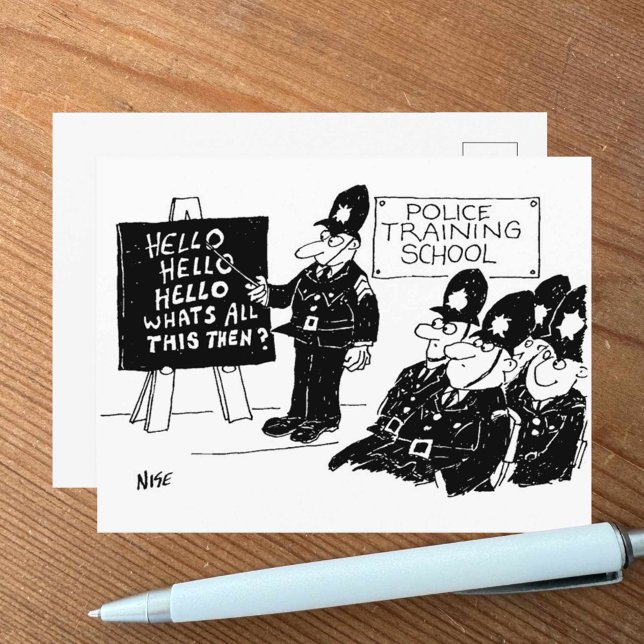 Funny Police Training School Postcard (Creator Uploaded)