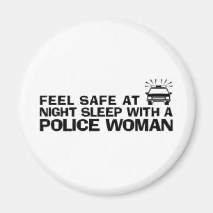 Funny Police Woman Magnet