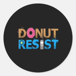 Funny Policeman Gifts Funny Police Officer Doughnu Classic Round Sticker