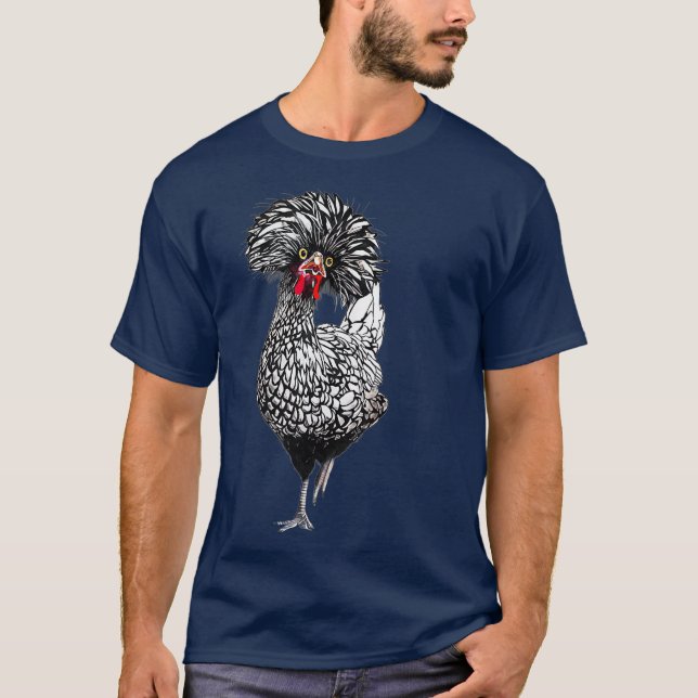 Funny Polish Chicken  Backyard Chicken Coop Farm T-Shirt (Front)