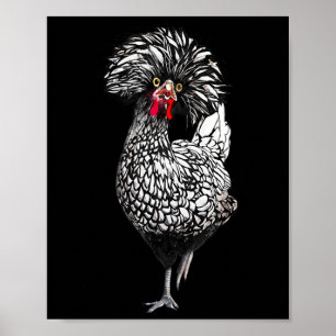 Funny Polish Chicken Shirt Ckyard Chicken Coop Far Poster