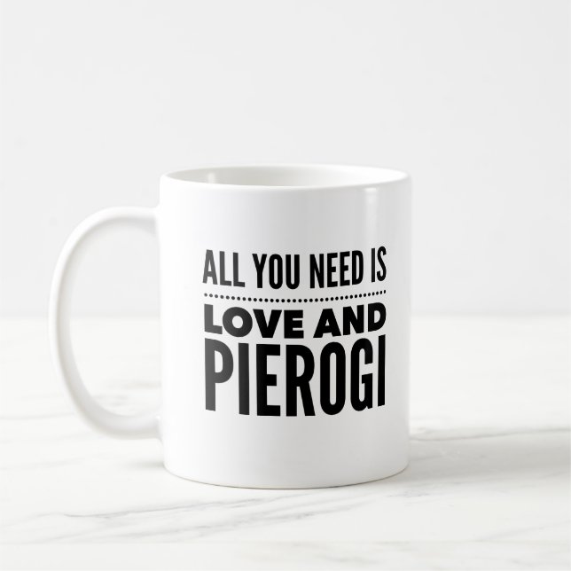 Funny Polish Pierogi Coffee Mug (Left)