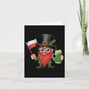 Funny Polish St. Patrick's Day Poland Flag  Card
