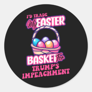 Funny Political Anti-trump Easter Classic Round Sticker