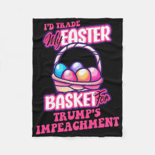 Funny Political Anti-trump Easter Fleece Blanket
