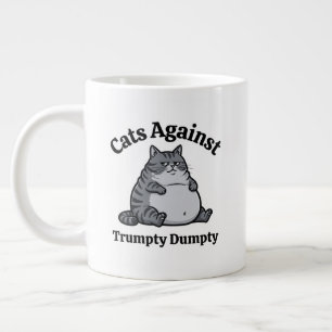 Funny Political Cat Anti-Trump Coffee Gift Dad Mum Large Coffee Mug