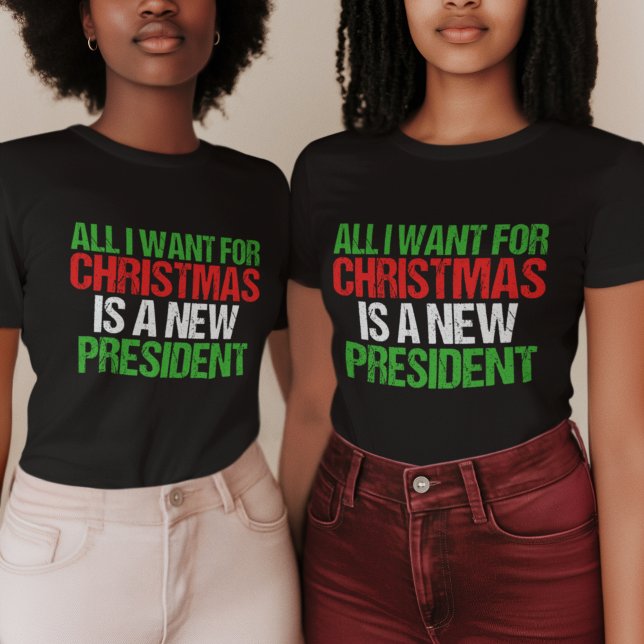 Funny Political Christmas Anti Trump Women's T-Shirt (Creator Uploaded)