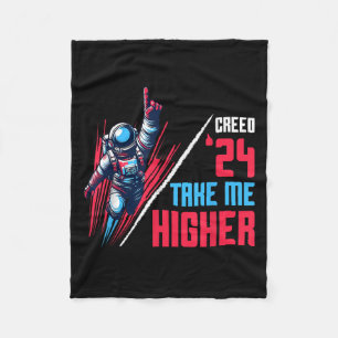 Funny Political Creed 24 Take Me Higher Motivation Fleece Blanket