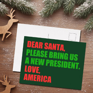 Funny Political Election Christmas Humour Holiday Postcard
