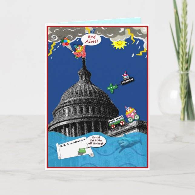 Funny Political greeting card for progressives (Front)