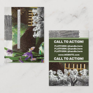 Funny Political Joke Forest Climate Change Satire Business Card