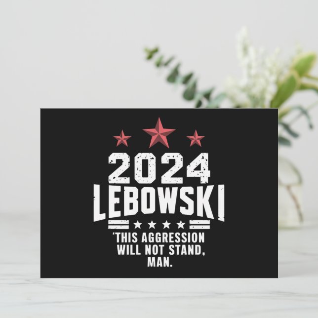  Funny Political Lebowski Election Vote 2024 Invitation (Standing Front)