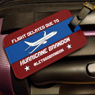 Funny Political Let's Go Hurricane Biden Walkout Luggage Tag